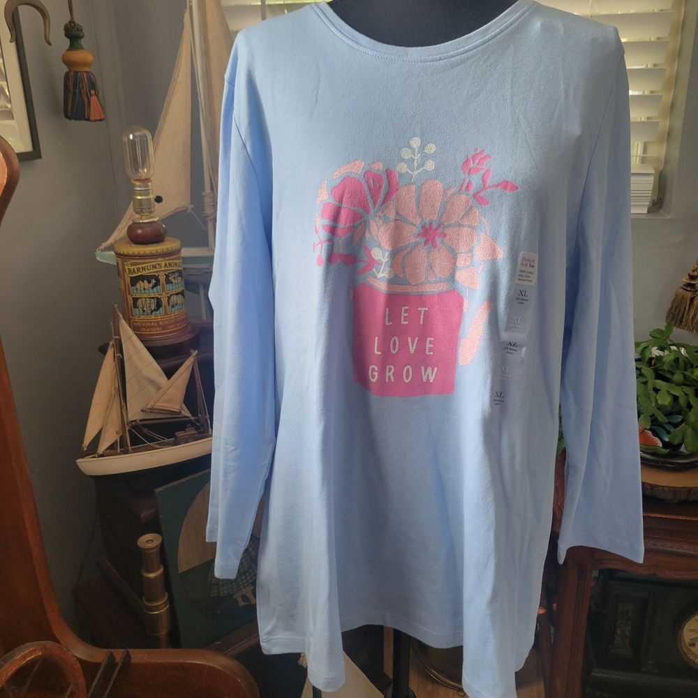 Kim Rogers Sky Blue Cotton Tee